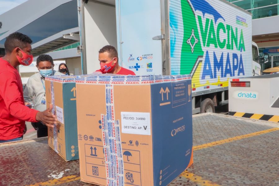 Amapá recebe lote com 8.190 doses de Pfizer; já são 16.120 doses recebidas esta semana