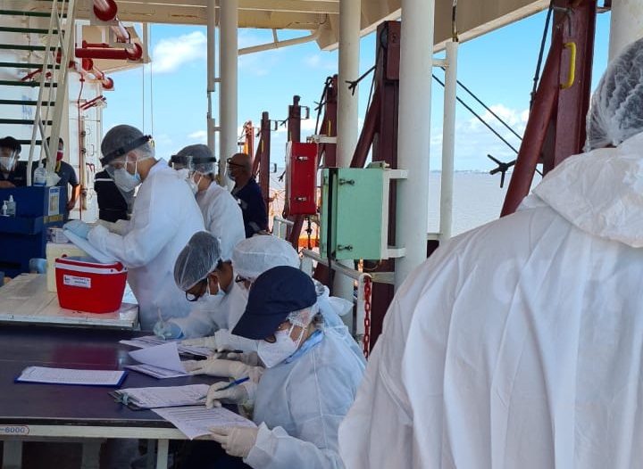 Governo do Amapá confirma oito casos de covid-19 em navio com tripulantes filipinos