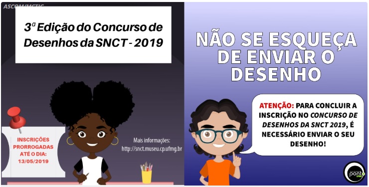 Inscrições para o concurso de desenhos da SNCT estão abertas até o dia 13 de maio