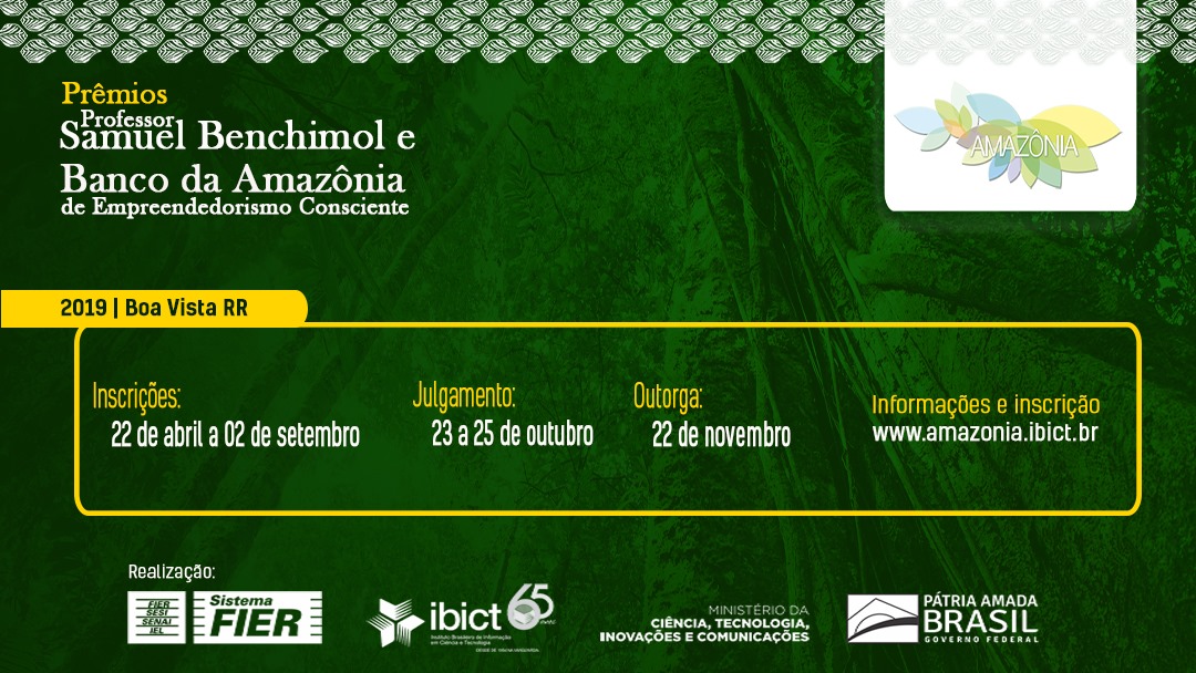 Abertas as inscrições para os Prêmios Professor Samuel Benchimol e Banco da Amazônia de Empreendedorismo Consciente