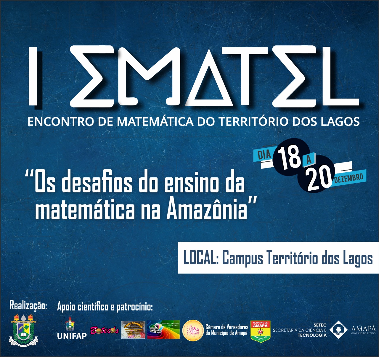 Evento, no campus Território dos Lagos, discutirá os desafios do ensino da matemática na Amazônia