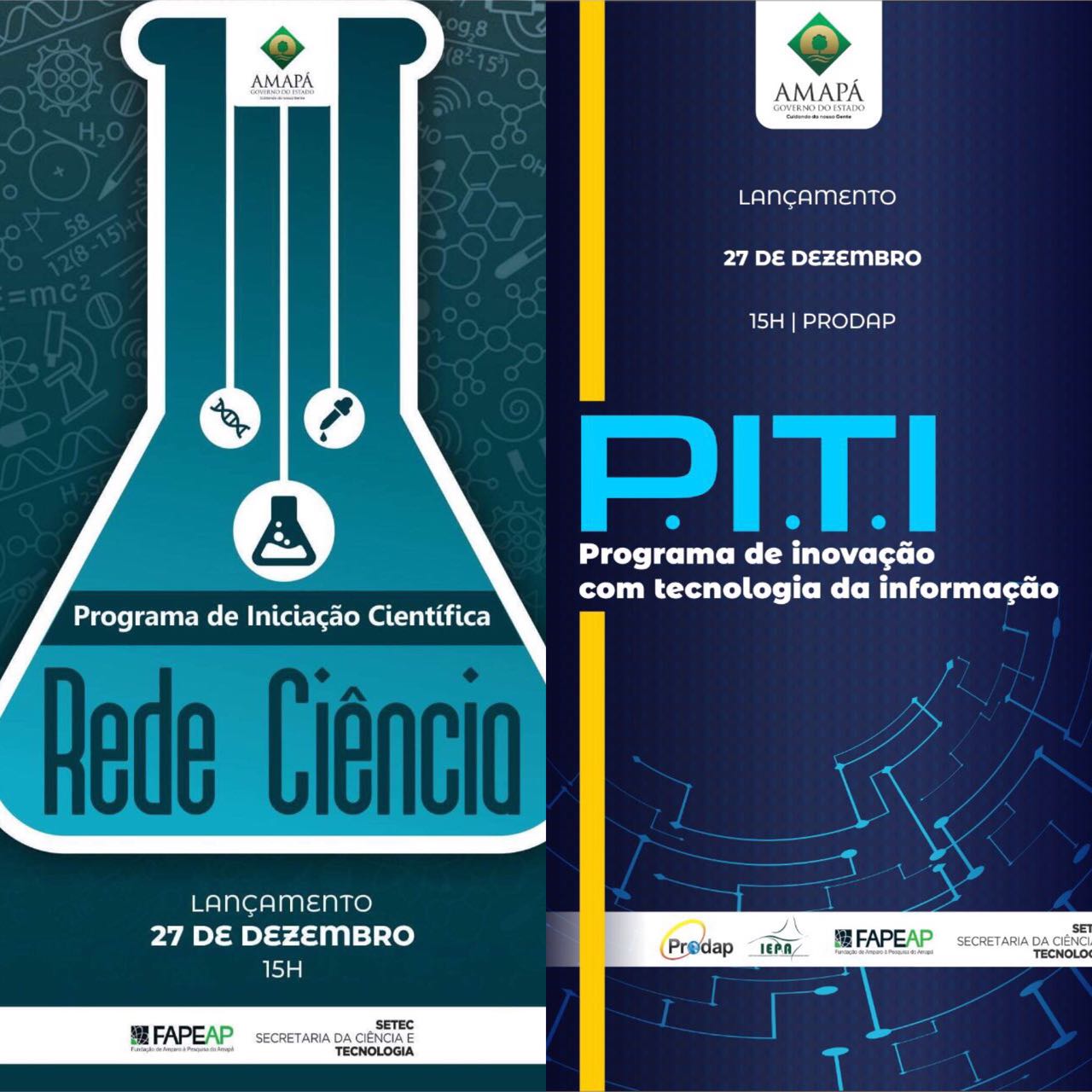 A FAPEAP EM PARCERIA COM A SETEC - LANÇARÁ 03 NOVAS CHAMADAS PÚBLICAS